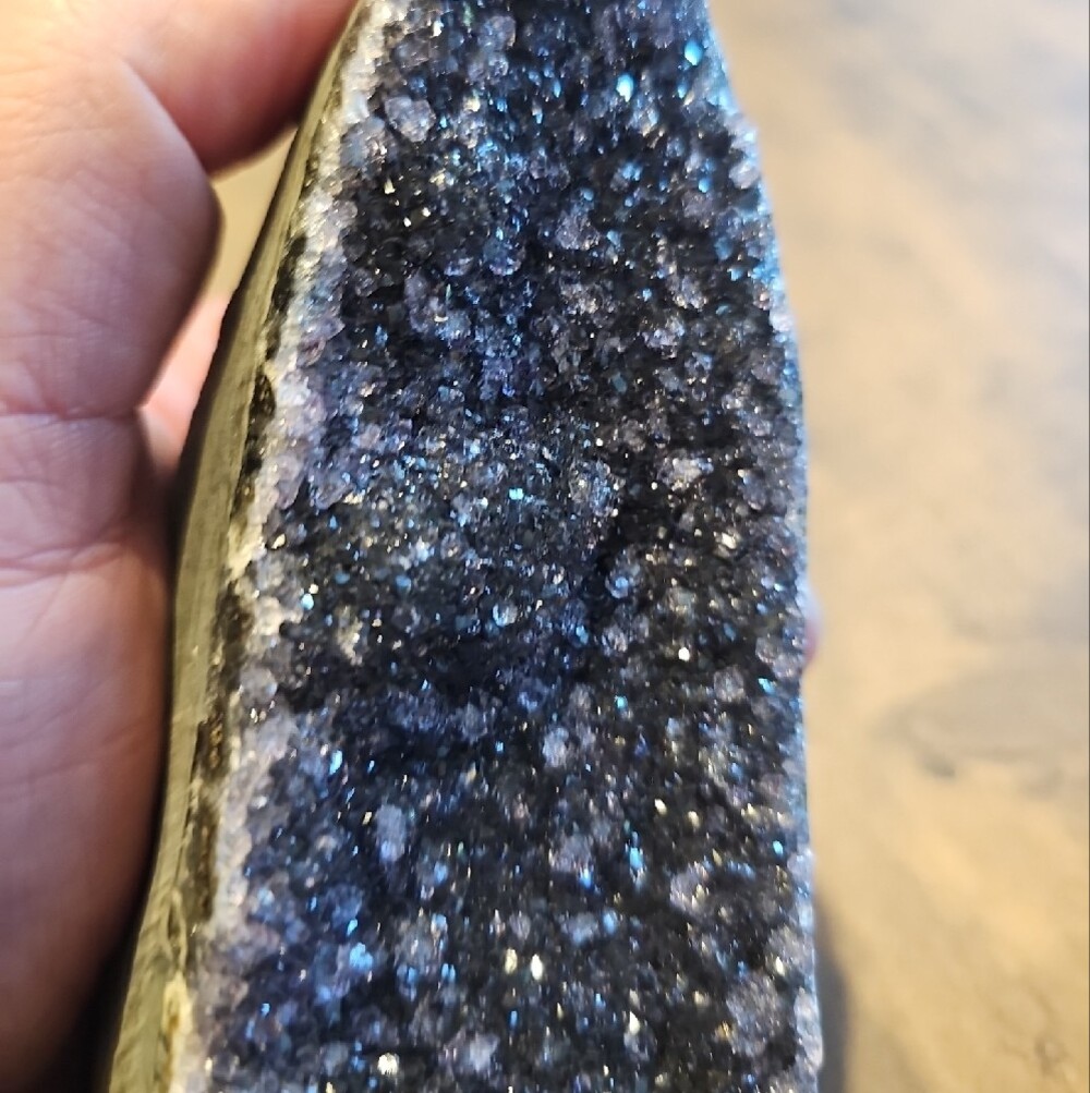 Amethyst Cutbase From Uruguay - Crystal Cluster - Purple Druzy Display - Picture 11 of 12